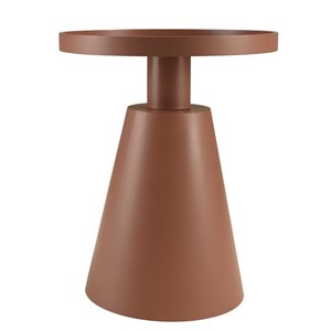 Agathe - table d'appoint ronde en bois peint terracotta d38cm