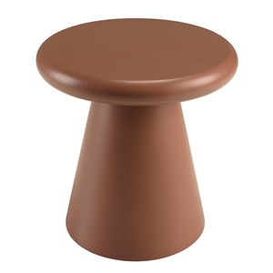 Agathe - table d'appoint ronde en bois peint terracotta d40cm
