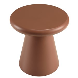 Agathe - table d'appoint ronde en bois peint terracotta d40cm