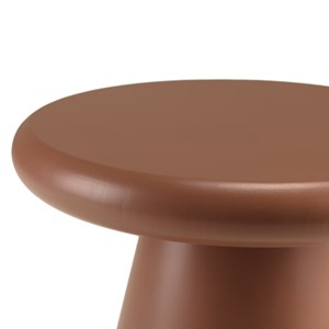 Agathe - table d'appoint ronde en bois peint terracotta d40cm