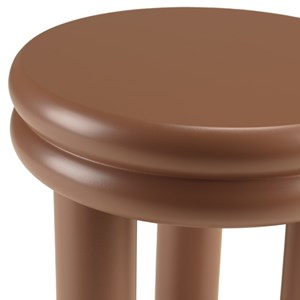Agathe - table d'appoint ronde en bois peint terracotta d35cm