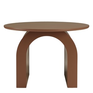 Agathe - table basse ronde en bois laqué terracotta d60cm