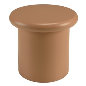 Agathe - table d'appoint ronde en bois peint marron d40cm