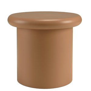 Agathe - table d'appoint ronde en bois peint marron d40cm