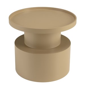 Agathe - table d'appoint ronde en bois peint taupe d45cm