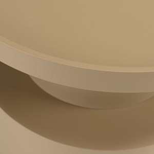 Agathe - table d'appoint ronde en bois peint taupe d45cm