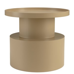Agathe - table d'appoint ronde en bois peint taupe d45cm