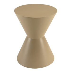 Agathe - table d'appoint ronde en bois peint taupe d35cm