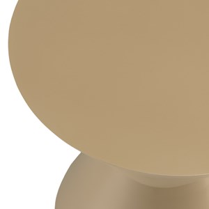 Agathe - table d'appoint ronde en bois peint taupe d35cm