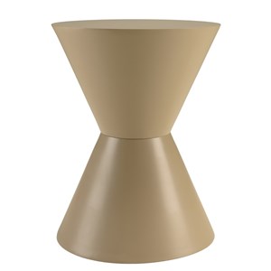 Agathe - table d'appoint ronde en bois peint taupe d35cm