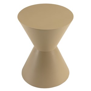 Agathe - table d'appoint ronde en bois peint taupe d35cm