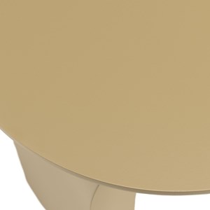 Agathe - table d'appoint ronde en bois laqué taupe d40cm