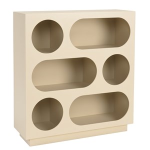 Agathe - buffet 70x23cm 6 niches en bois peint beige