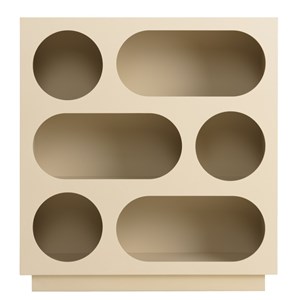 Agathe - buffet 70x23cm 6 niches en bois peint beige