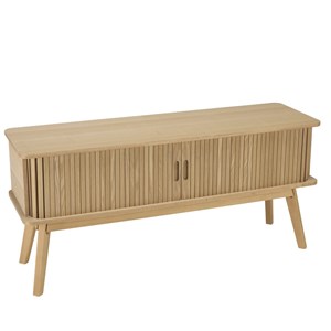Agathe - meuble tv 100x30cm en bois couleur naturelle