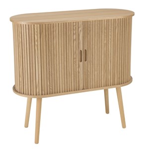 Agathe - buffet ovale 80x33cm en bois couleur naturelle