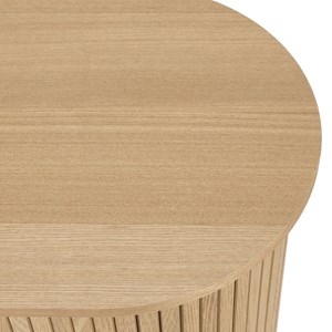 Agathe - buffet ovale 80x33cm en bois couleur naturelle