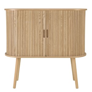 Agathe - buffet ovale 80x33cm en bois couleur naturelle