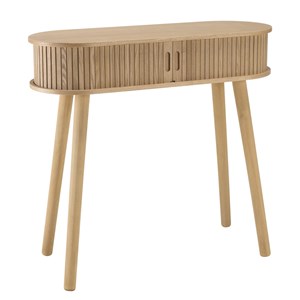 Agathe - console ovale 80x30cm en bois couleur naturelle