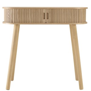 Agathe - console ovale 80x30cm en bois couleur naturelle