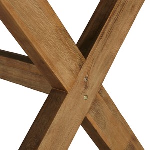 Nestor - table à manger 200x100cm effet béton marron pied en bois d'acacia