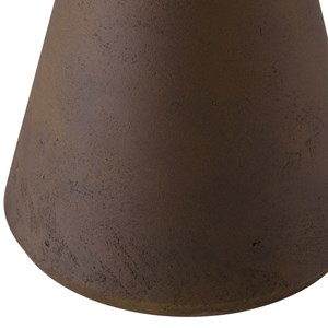 Nestor - table d'appoint ronde en béton marron d40cm