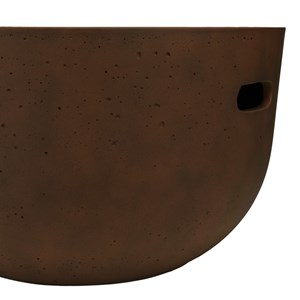 Nestor - table basse ronde en béton marron d58cm