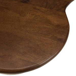 James - table basse ovoïde plateau en manguier pied en métal ivoire james