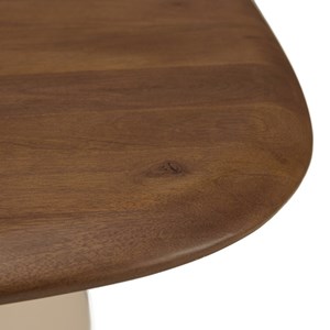 James - table basse 70x70cm en manguier pied métal ivoire (2 colis)