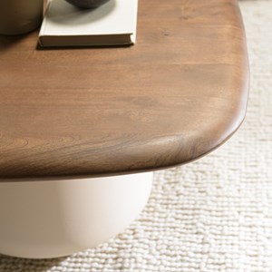 James - table basse 70x70cm en manguier pied métal ivoire (2 colis)