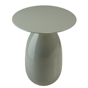 James - table d'appoint ronde 40x40cm en métal émaillé vert d'eau