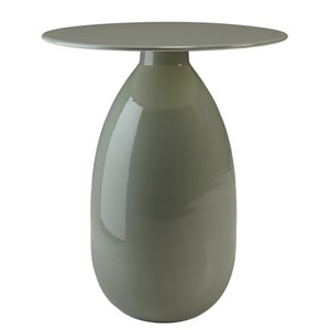 James - table d'appoint ronde 40x40cm en métal émaillé vert d'eau