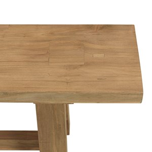 Kally - banc de jardin 300x28cm en bois de teck recyclé naturel