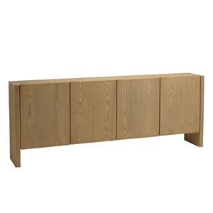Ella - buffet l213 couleur naturelle 4 portes design arrondi