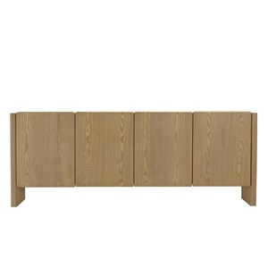 Ella - buffet l213 couleur naturelle 4 portes design arrondi
