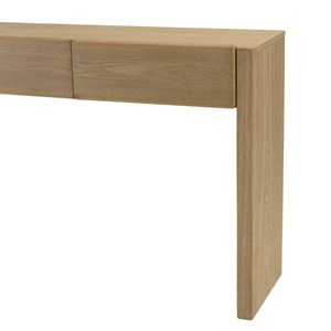 Ella - console l160 couleur naturelle 3 tiroirs design arrondi