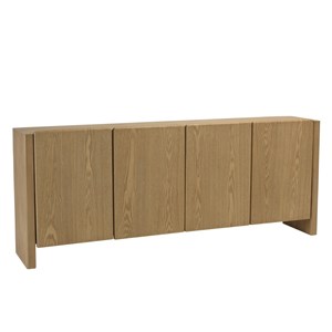 Ella - buffet l190 couleur naturelle 4 portes design arrondi