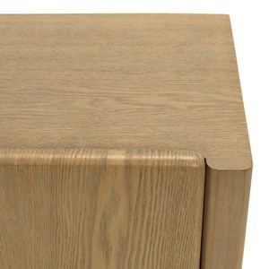 Ella - buffet l190 couleur naturelle 4 portes design arrondi