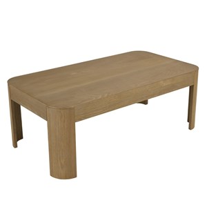 Ella - table basse rectangulaire l122 couleur naturelle design arrondi