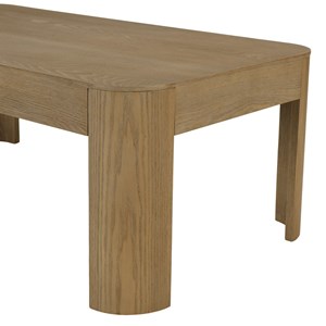Ella - table basse rectangulaire l122 couleur naturelle design arrondi