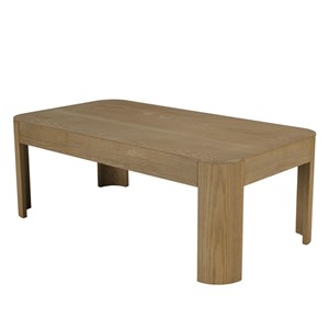 Ella - table basse rectangulaire l122 couleur naturelle design arrondi