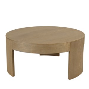 Ella - table basse ronde d90cm couleur naturelle design arrondi