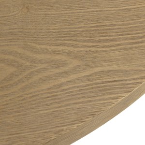 Ella - table à manger ronde d125cm couleur naturelle design arrondi