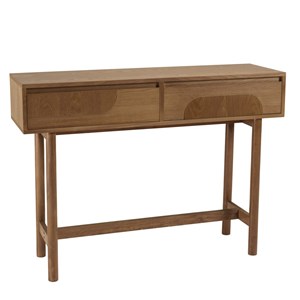 Mario - console couleur naturelle 2 tiroirs décor motif arrondi