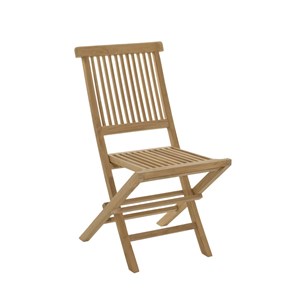Fun - ensemble de jardin - table carrée et 2 chaises en bois de teck