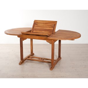Maeva - ensemble de jardin bois teck huilé table 120*180 cm 6 chaises