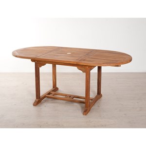 Maeva - ensemble de jardin bois teck huilé table 120*180 cm 6 chaises
