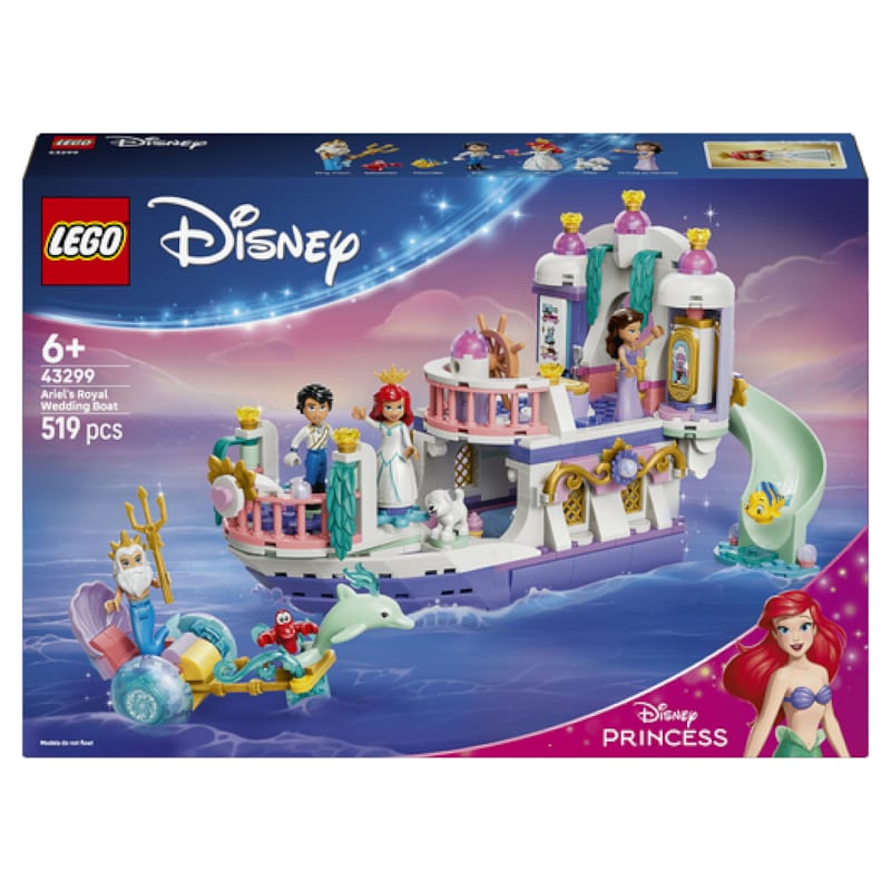 LEGO® Disney Le bateau du mariage royal d’Ariel Princess 43299