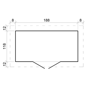 Abri de jardin en bois, cabane de jardin, outils, vélos, sans plancher 2,22m²