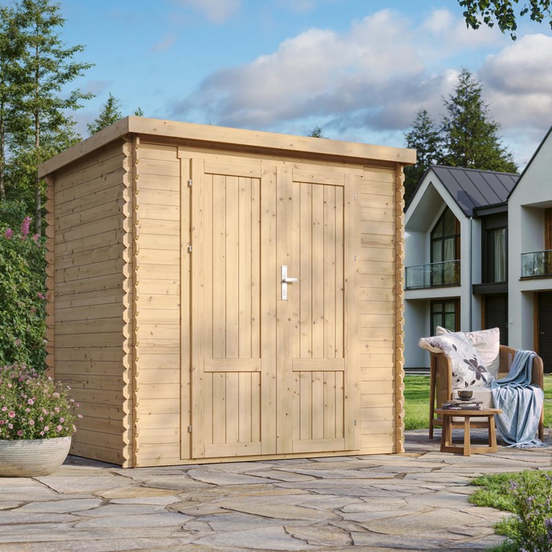 Timbela - Abri de jardin en bois 2,22 m² cabanon de jardin extérieur pour sans plancher